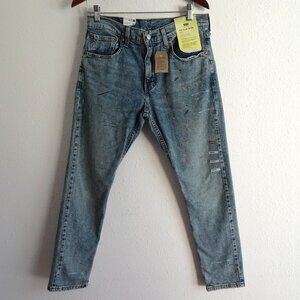 Levi's 512 Slim Taper Jeans Size 32x28 Stretch Denim Spatter READ MEASUREMENTS